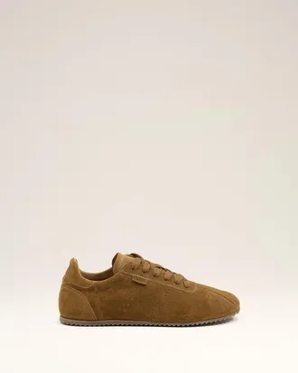Ami Brown Cow Leather Soft Sneakers Brown - 36 - Unisex