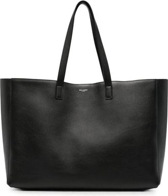 Saint Laurent Logo-stamp Leather Tote Bag
