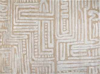 Beliani Alfombra De Sala De Estar Moderna Con Dise&ntilde;o Geom&eacute;trico Beige 300 X 400 Cm Mandai