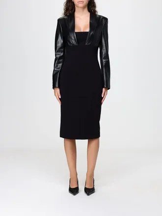 Simona Corsellini Square-Neck Jersey Sheath Midi Dress
