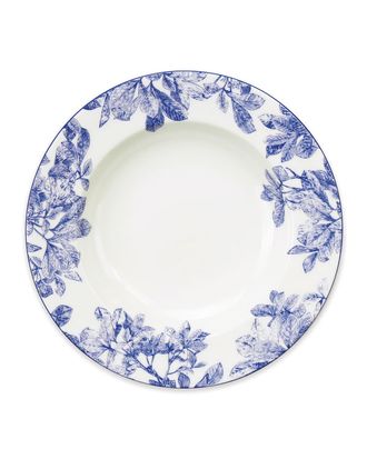 Caskata Arbor Blue Rimmed Soup Bowl, Set of 4