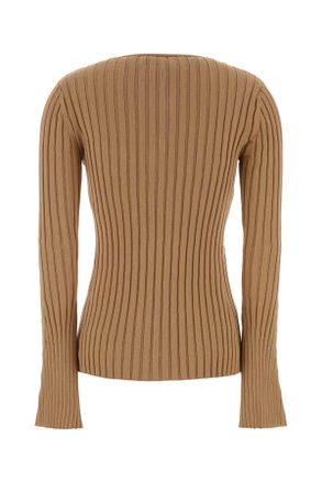Stella McCartney Womens Camel Cotton Cardigan Caramel Maglieria Sweater
