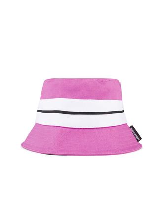 Palm Angels Womens Venice Track Logo Bucket Hat - Dusty Pink Cotton - One Size
