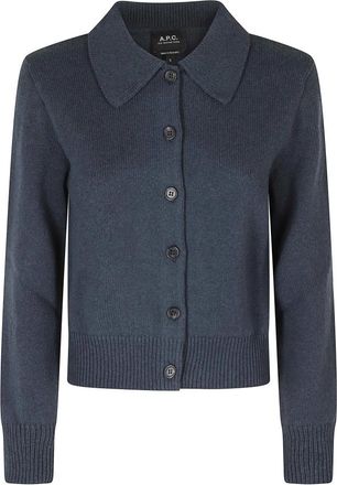 A.P.C. Marie Cardigan - Dames - Vesten - Blauw - S - Truien & Vesten