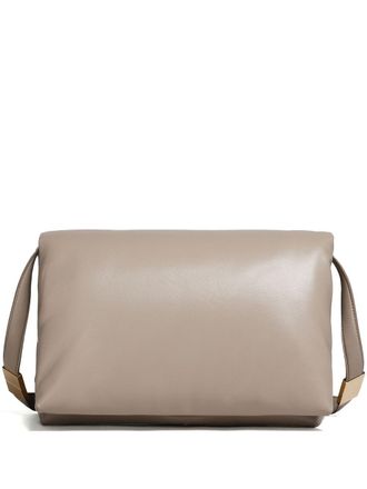 Marni large Prisma leather shoulder bag - women - Polyurethane/Cotton/Calf Leather - OS - Brown