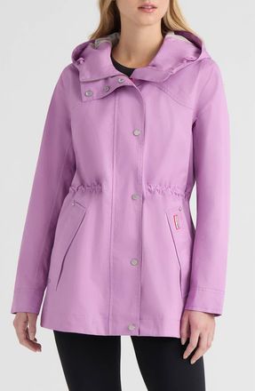 Hunter Adela Hooded Waterproof Jacket in Mystic Peony at Nordstrom, Size X-Small