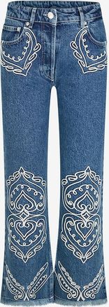 Farm Rio Verk&uuml;rzte ausgestellte Jeans mit Stickereien Cornely