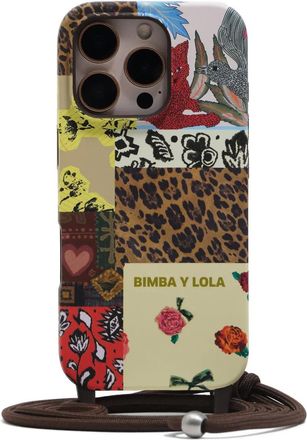 Bimba & Lola iPhone 15 Pro hoesje met patchwork - Bruin