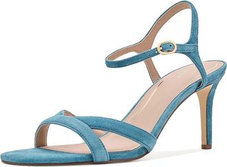 Cole Haan Constantina Sandals High Womens Heels Provincial Blue Suede : 10.5 B - Medium, Leather