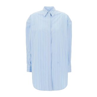Off-white Dames, Jurken, Blauw, Maat: 2XS Katoen