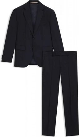 HUGO BOSS Single Breasted Suit - Heren - Business pakken - Blauw - M - Leer - Kostuums