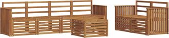 vidaXL Conjunto De Sof&aacute;s De Exterior 7 Uds. Natural Vidaxl