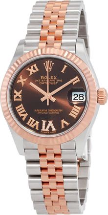 Rolex Datejust 31 Chocolate Roman Diamond Dial Automatic Ladies Steel and 18kt Everose Gold Jubilee Watch 278271CHRDJ