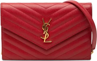 Saint Laurent Pre-owned Saint Laurent Grain De Poudre Cassandre Envelope Chain Wallet Ladies 26PT8J1SYM4V16YW