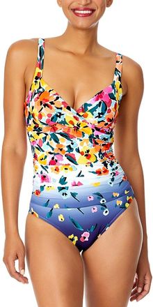 Anne Cole Drape Front Underwire One-Piece