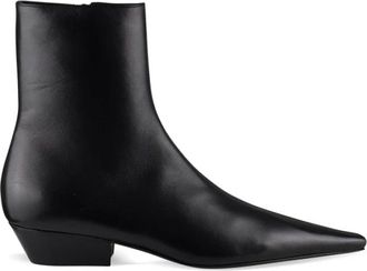 Saint Laurent Schoenen, Dames, Zwart, 37 EU, Leer, Jill Booties