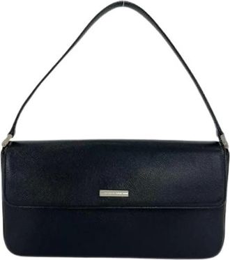 Burberry Pre-owned Leren Schoudertas - Dames - Vintage Schoudertas - Zwart - ONE Size - Leer - Vintage