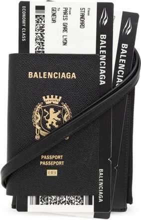 Balenciaga Accessoires, Heren, Zwart, ONE Size, Leer, Passport Phone Holder