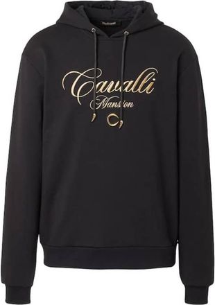 Roberto Cavalli Cavalli Mansion Logo Cotton Hoodie, Size X-Small