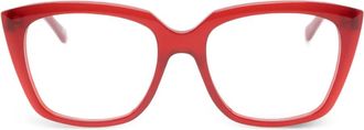 Balenciaga geometrische bril - Rood