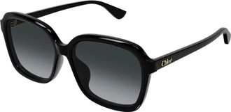 Chlo&eacute; Zonnebril - Dames - Zonnebrillen - Zwart - 59 MM - Accessoires