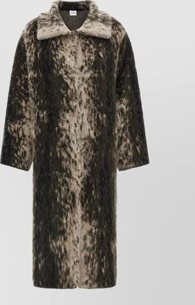 Nude wool alpaca coat