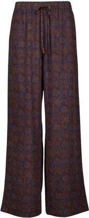 Matteau Marrakesh Zijde Casual Broek - Dames - Wijde Broeken - Bruin - XL - Broeken
