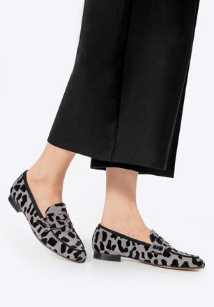 Wittchen Dames Mocassins met Luipaardprint, Gemaakt van Echt Leer