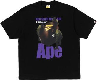 A Bathing Ape Ape Head Photo Print Relaxed Fit T-Shirt Black 0ZXTEM330101RBKX