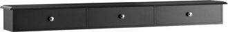 SoBuy Wall Shelf Floating Shelf with 3 Drawers Black,FRG43-L-SCH - Sobuy