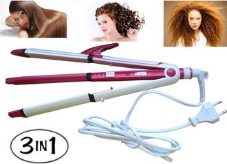 Trade Shop Trade Shop - Rizadora 3 En 1 Para Cabello Liso Frise Rizadoras De Cabello Profesionales Sn710
