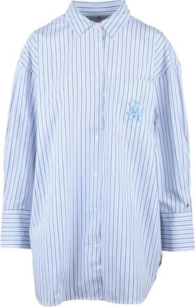 Tommy Hilfiger Camicia Over - Dames - Overhemden - Blauw - XS - Katoen - Overhemden
