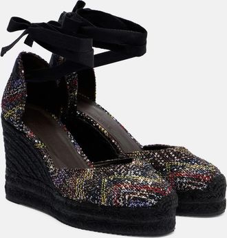 Missoni Eva 80 sequined espadrille wedges