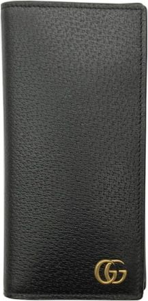 Gucci Black Leather Long Wallet (Bi-Fold) (Pre-Owned)