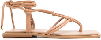 Lenny Niemeyer knot-detailing leather sandals - women - Goat Skin - 35 - Neutrals