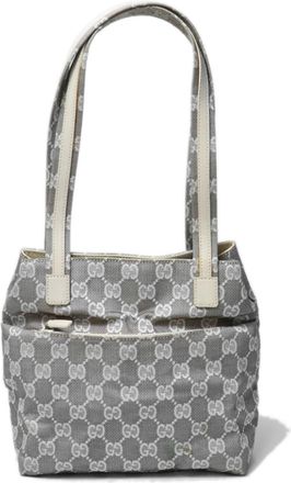 Gucci Gray Gg Canvas Tote Bag (Pre-Owned)