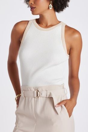 Bishop + Young Candace Ribbed Sweater Tank in Natural at Nordstrom, Size Large