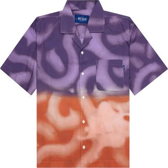 Awake NY Overhemd met geverfd effect - Paars