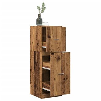 Berkfield Home Apothecary Cabinet Old Wood 40x41x118 cm Engineered Wood in Brown | Size: 40 x 41 x 118 cm