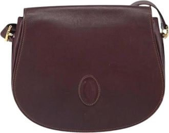 Cartier Pre-owned Cross Body Bags, female, Red, Size: ONE SIZE Pre-owned Vintage Leather Crossbody Bag