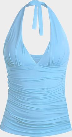 La Blanca Island Goddess Halter Tankini Swim Top