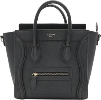 Celine Pre-owned Vintage Tote Bag - Dames - Vintage Shopper - Zwart - ONE Size - Leer - Vintage