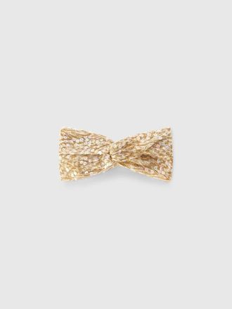 Missoni Headband In Lam&eacute; Viscose With Lace Pattern And Sequins in Gold& White at Nordstrom