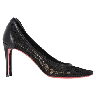 Christian Louboutin Christian Louboutin Filomena 85 Pumps in Zwart Gaas en Leer