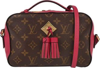 Louis Vuitton Saintonge Handbag Monogram Canvas With Leather Brown Canvas Handbag (Pre-Owned)
