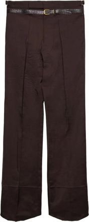 Prada Pantaloni con cintura - Marrone