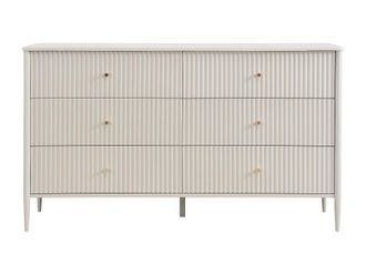 VENTE-UNIQUE.COM C&oacute;moda baja efecto madera beige