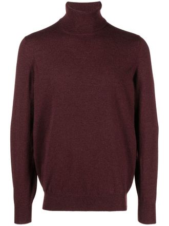 Brunello Cucinelli roll-neck cashmere jumper - Purple