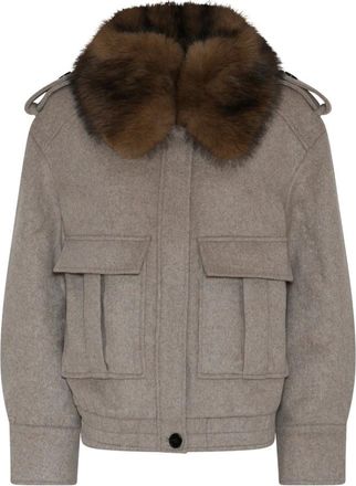 Bruuns Bazaar Violet BBUmi jas - Dames - Jassen - Beige - Maat: L Zijde