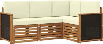 vidaXL Conjunto De Sof&aacute;s De Exterior 4 Uds. Poli&eacute;ster Vidaxl
